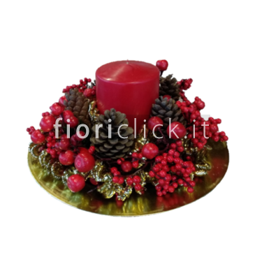 Composizione centrotavola natalizia 