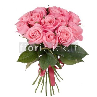 Mazzo di rose colore rosa, da comporre per numero di steli.