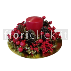 Composizione centrotavola natalizia 